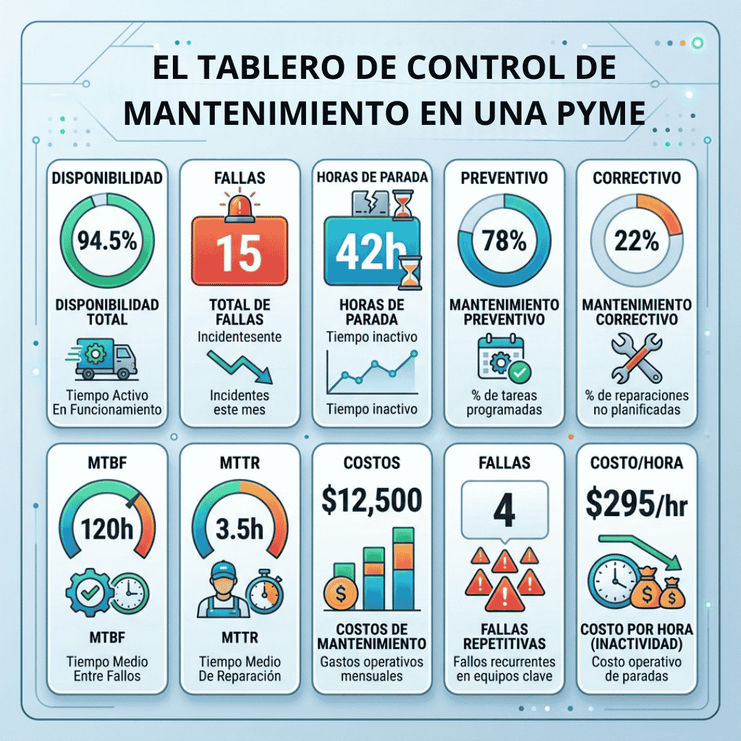 Tablero de indicadores de mantenimiento